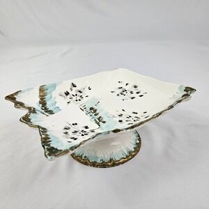 Vintage Pedestal Tray Serving Candy Dish Key Ring Jewelry Dish Romantic MCM
